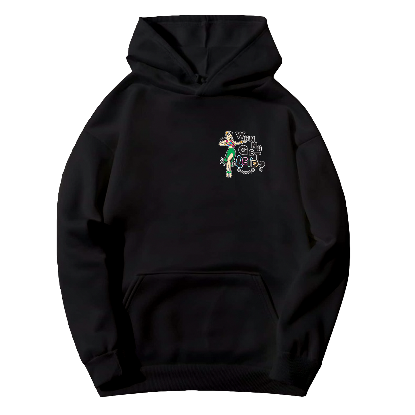 Get Lei'd Heavyweight Hoodie Black