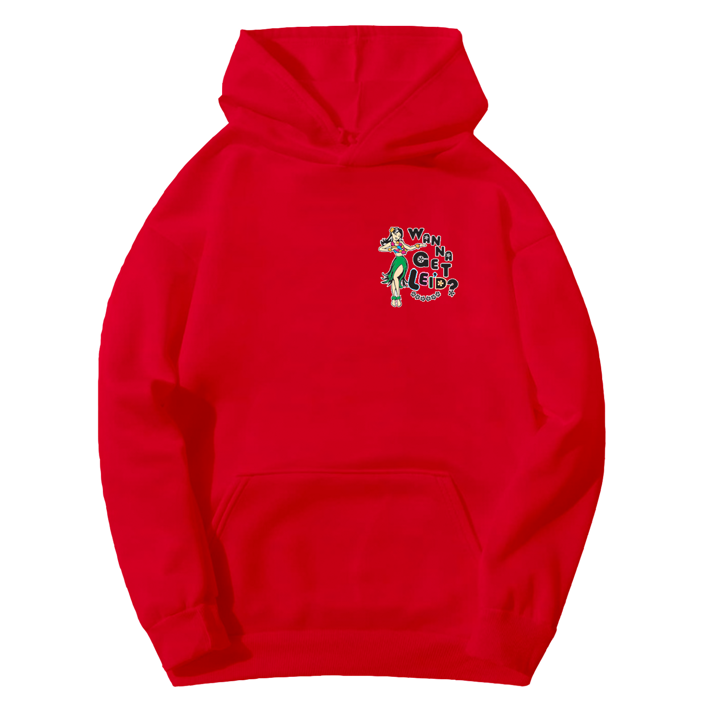 Get Lei'd Heavyweight Hoodie Red