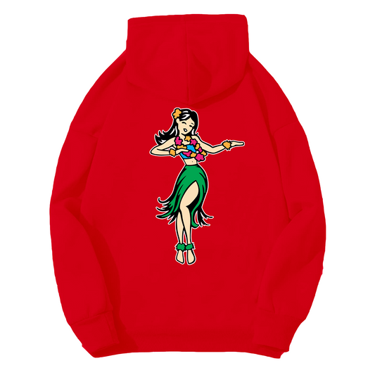 Get Lei'd Heavyweight Hoodie Red